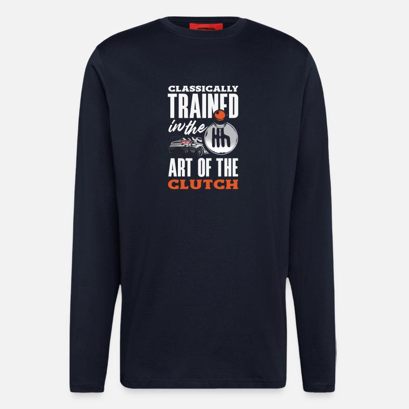 Manual car, classically trained - Longsleeve - made by SPREAD  - DARK NAVY