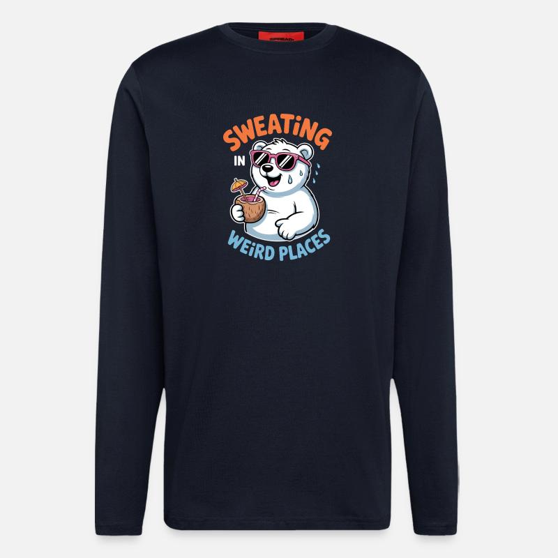 Sweating Sayings Funny Sweating Gift - Longsleeve - made by SPREAD  - DARK NAVY