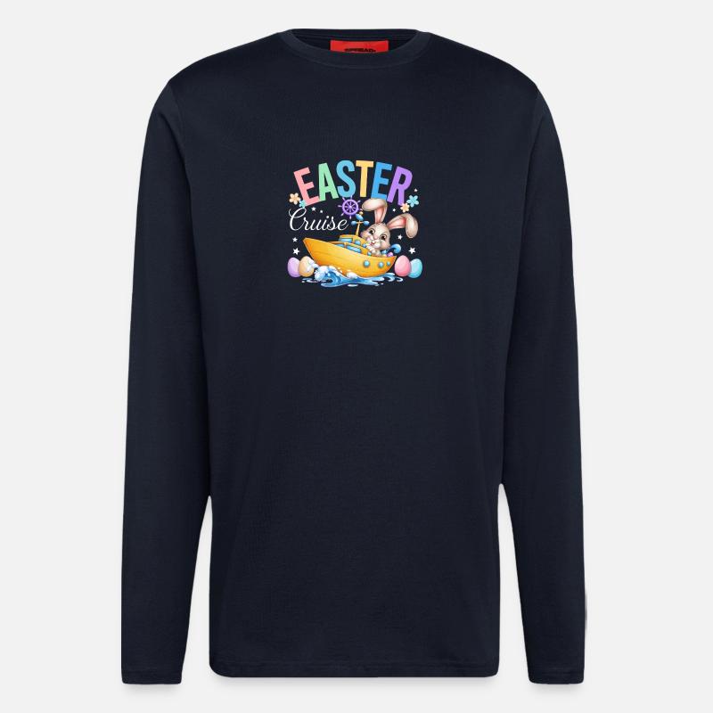 Osterkreuzfahrt-Urlaubszitat - Langarmshirt - made by SPREAD - DARK NAVY
