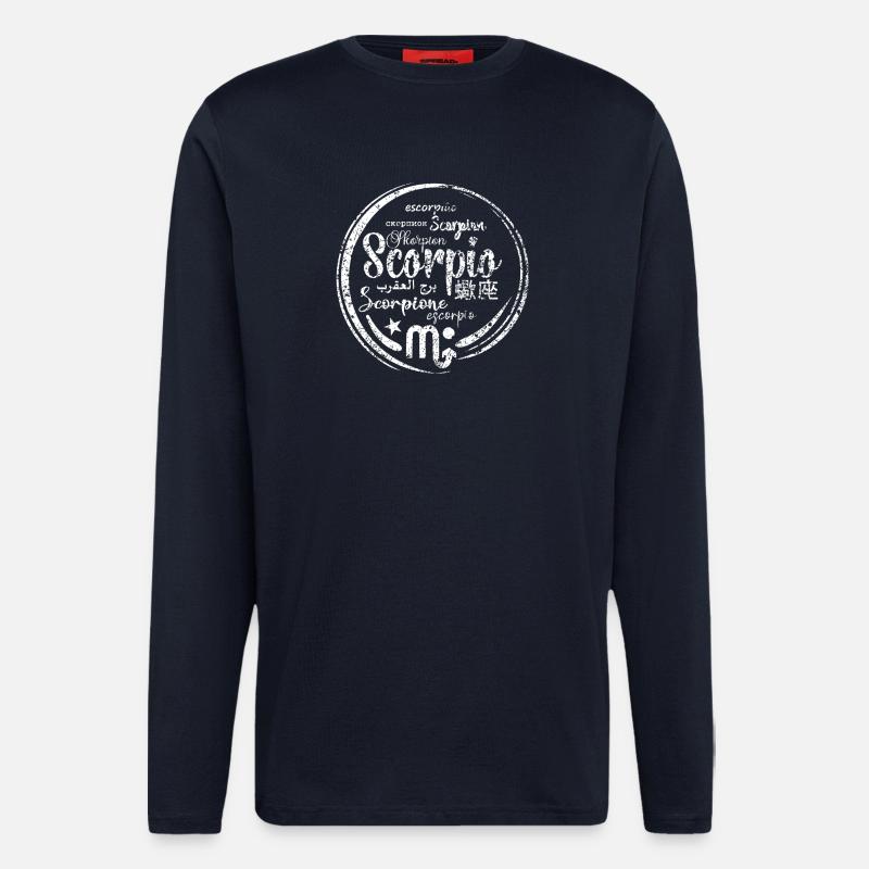 Skorpion-Sternzeichen des Horoskops - Langarmshirt - made by SPREAD  - DARK NAVY