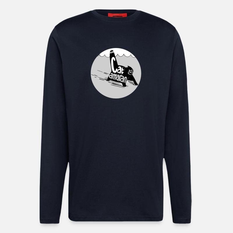 Typ-o-Cat #16 CATamaran - Langarmshirt - made by SPREAD  - DARK NAVY