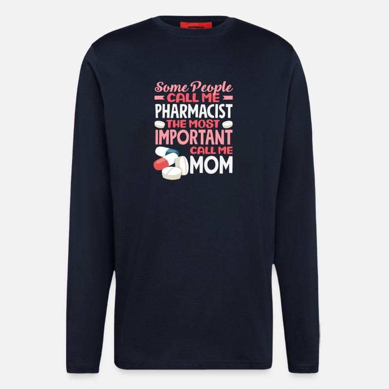 Apothekerin Mama Pharmazietechnikerin Mutter - Langarmshirt - made by SPREAD  - DARK NAVY