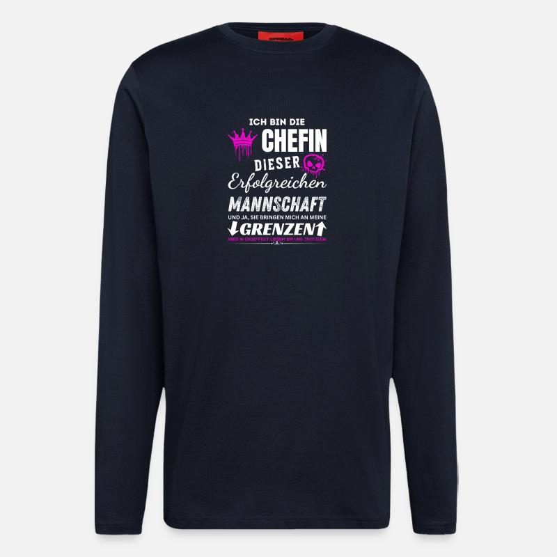 Chefin Erfolgreichen Mannschaft Chefin Geschenke - Longsleeve - made by SPREAD - DARK NAVY