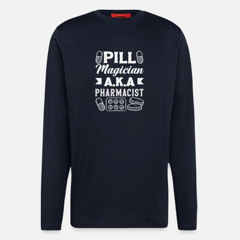 Pill magician, pharmacist, pharmacy technician - Longsleeve - made by SPREAD  - DARK NAVY