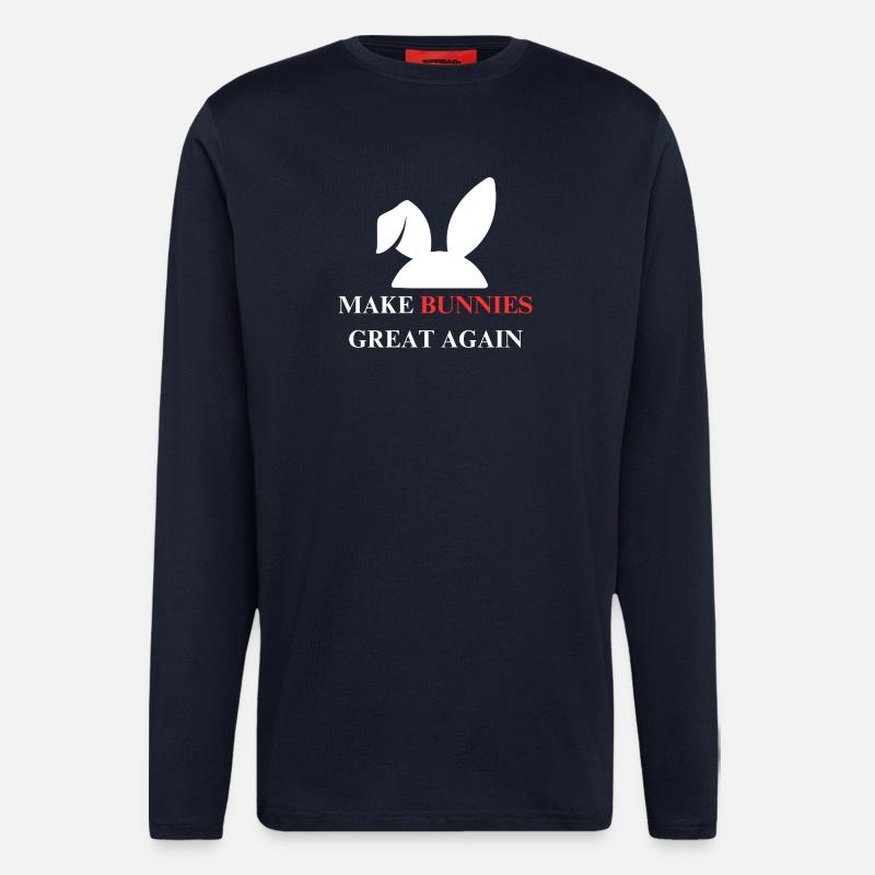 Make bunnies great again - Longsleeve - made by SPREAD  - DARK NAVY