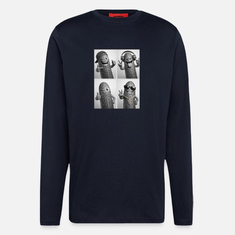 Cornichon - Manches longues bio décontracté fabriqué en UE - DARK NAVY