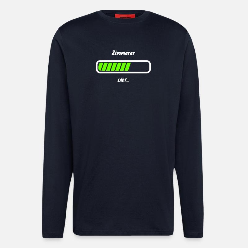 Zimmerer Handwerker Beruf Witziger Spruch - Langarmshirt - made by SPREAD  - DARK NAVY