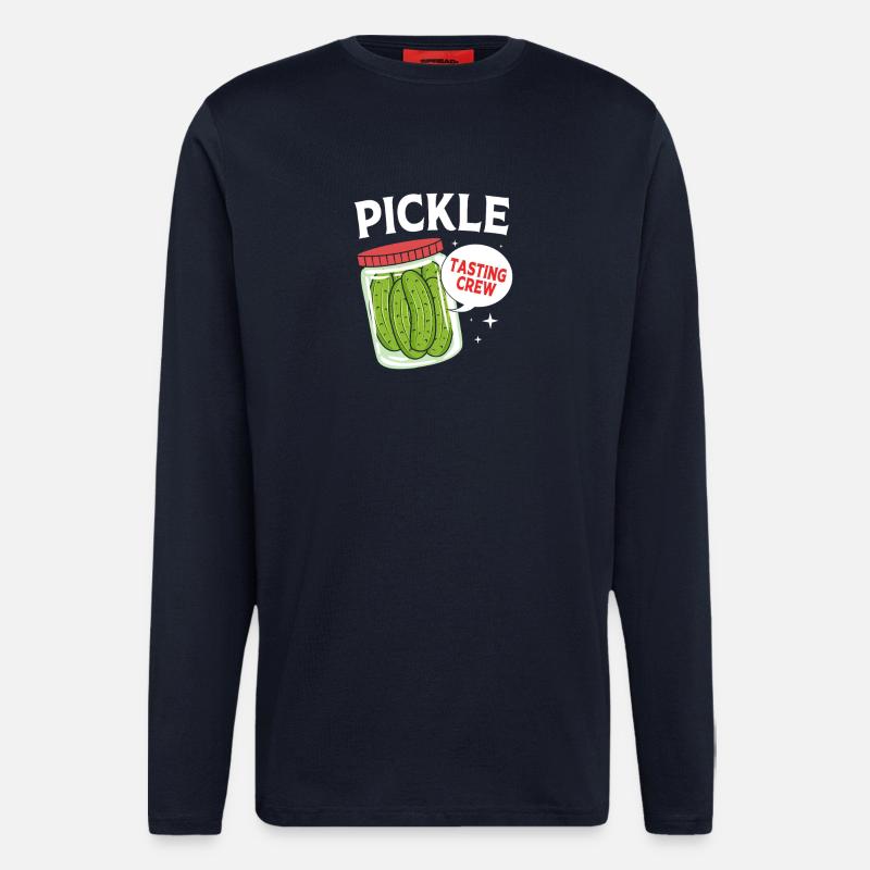 Cornichon concombre - Manches longues bio décontracté fabriqué en UE - DARK NAVY