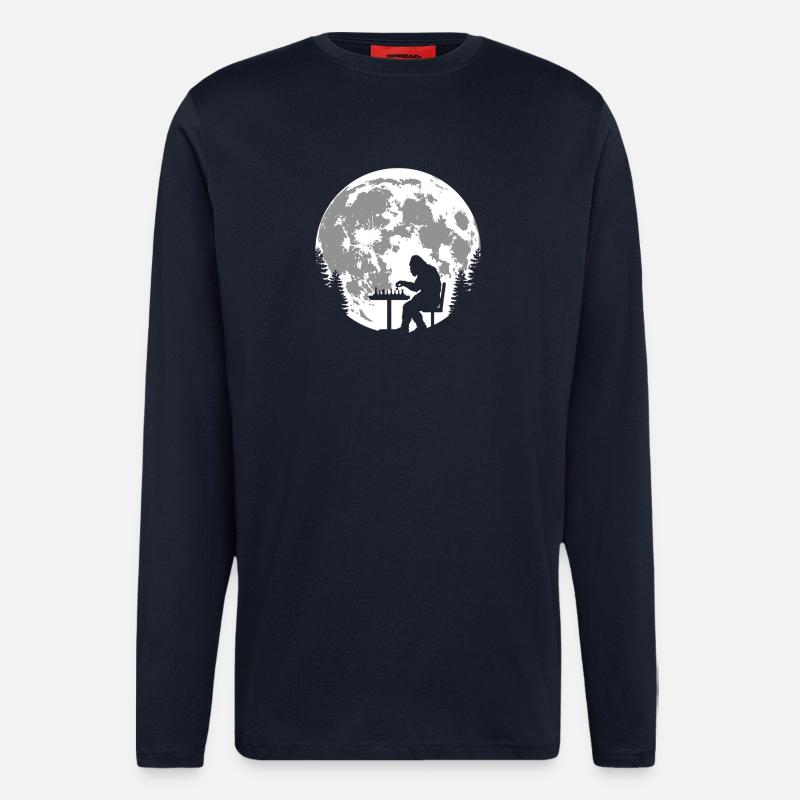 Bigfoot Schach - Langarmshirt - made by SPREAD - DARK NAVY