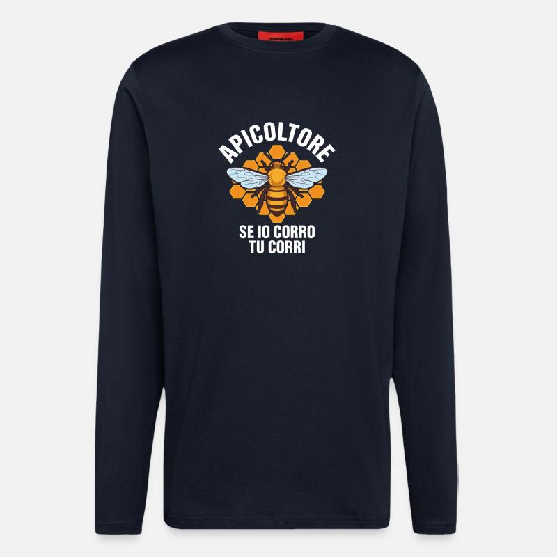 Funny beekeeping bee quote - Longsleeve - made by SPREAD  - DARK NAVY
