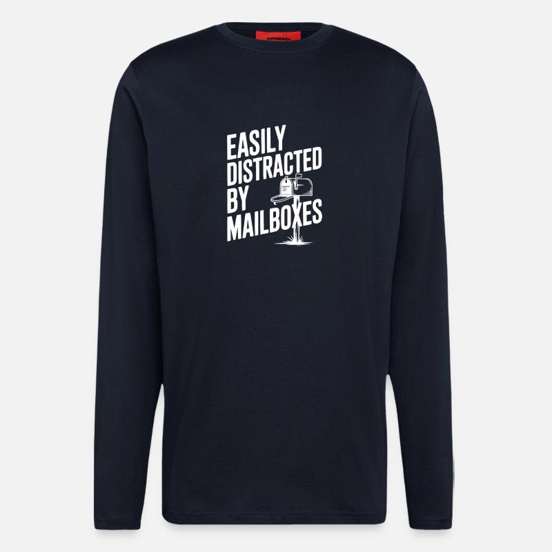 Easily Distracted by Mailboxes - Longsleeve - made by SPREAD  - DARK NAVY