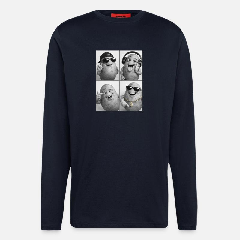 Kernknollen Groove Collage - Langarmshirt - made by SPREAD  - DARK NAVY