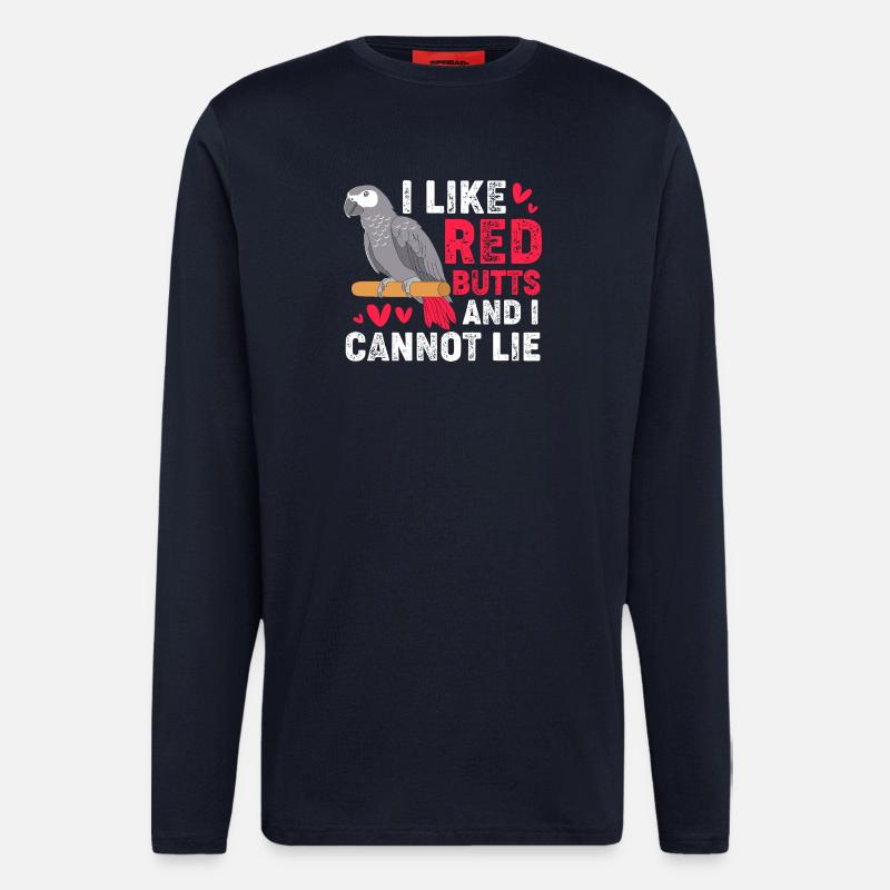 Papagei Grau - Langarmshirt - made by SPREAD  - DARK NAVY
