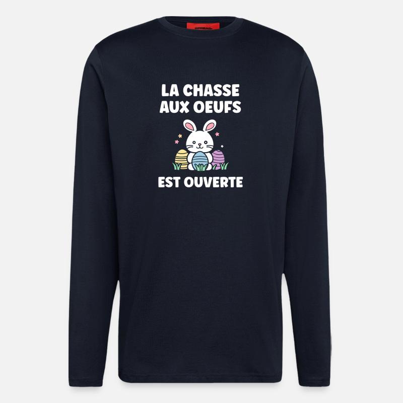 egg hunt - Longsleeve - made by SPREAD  - DARK NAVY