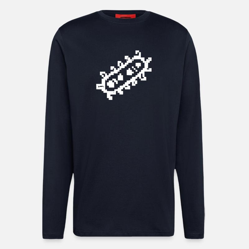 Bacteria Rods Pixel Germ - Longsleeve - made by SPREAD  - DARK NAVY