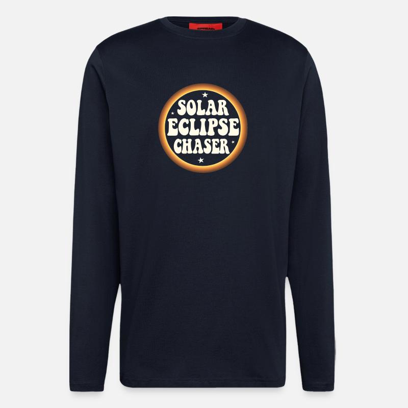 Solar eclipse chaser - Langarmshirt - made by SPREAD  - DARK NAVY
