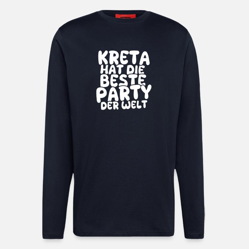 Feiern Kreta - Langarmshirt - made by SPREAD  - DARK NAVY