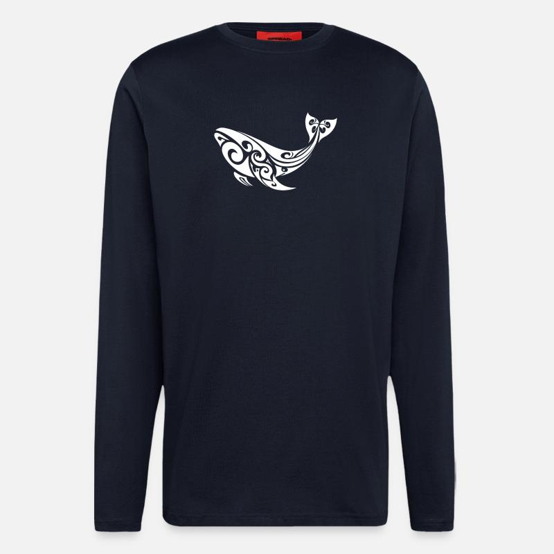 Wal - Langarmshirt - made by SPREAD - DARK NAVY