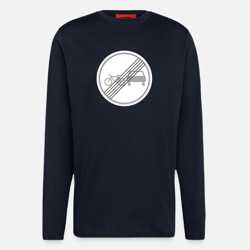 Overtaking by bike allowed again - Longsleeve - made by SPREAD - DARK NAVY