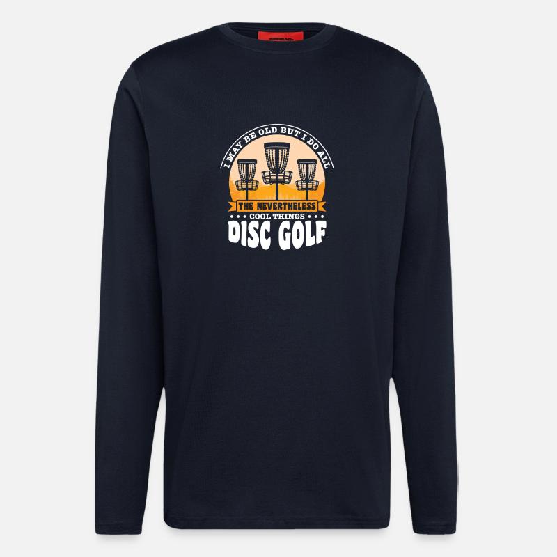 Disc Golf Geschenke Discgolf - Langarmshirt - made by SPREAD  - DARK NAVY