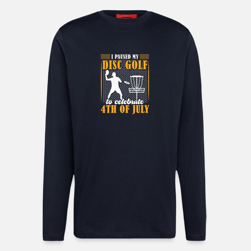 Cadeaux de disc golf Disc Golf - Manches longues bio décontracté fabriqué en UE - DARK NAVY