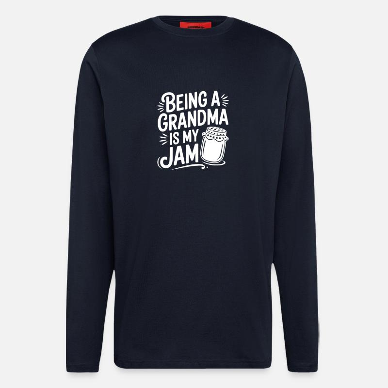 Être grand-mère, c’est mon truc - Manches longues bio décontracté fabriqué en UE - DARK NAVY