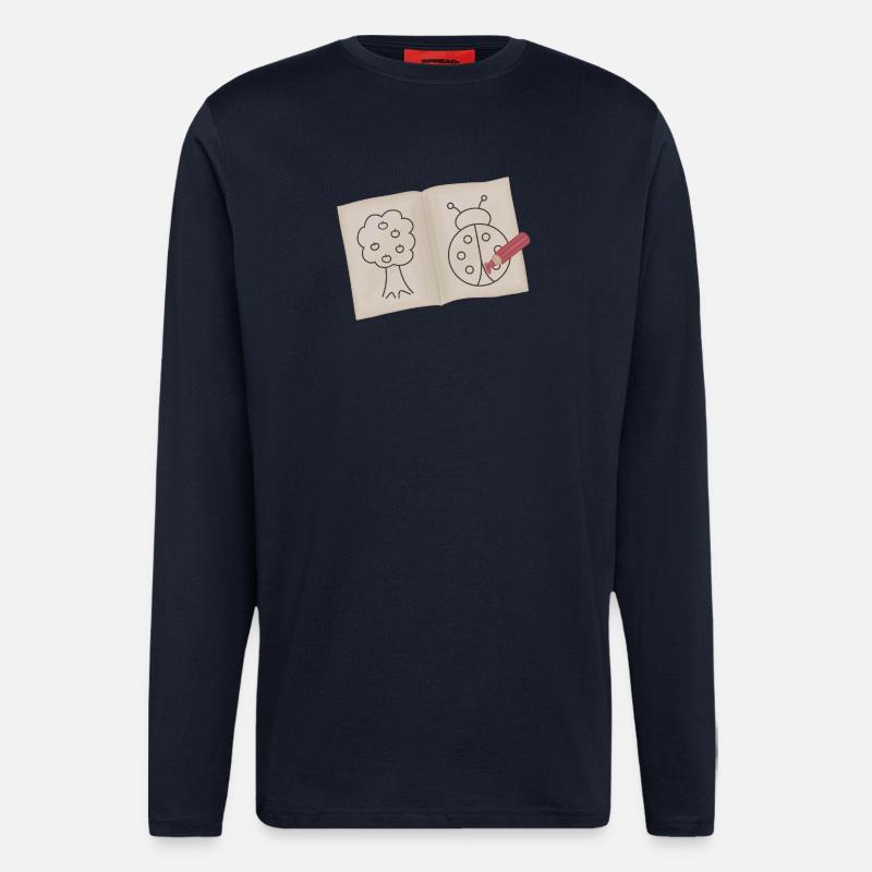 Tree and Ladybug Doodle Sketch - Longsleeve - made by SPREAD  - DARK NAVY