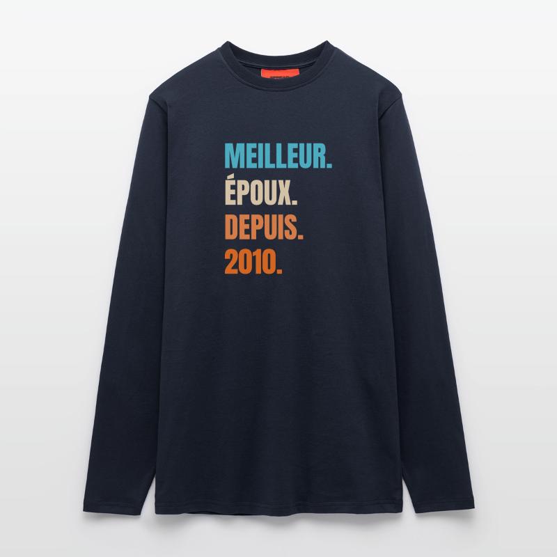 Bester Ehemann seit 2010 Geschenk-Ehemann Langarmshirt - made by SPREAD 