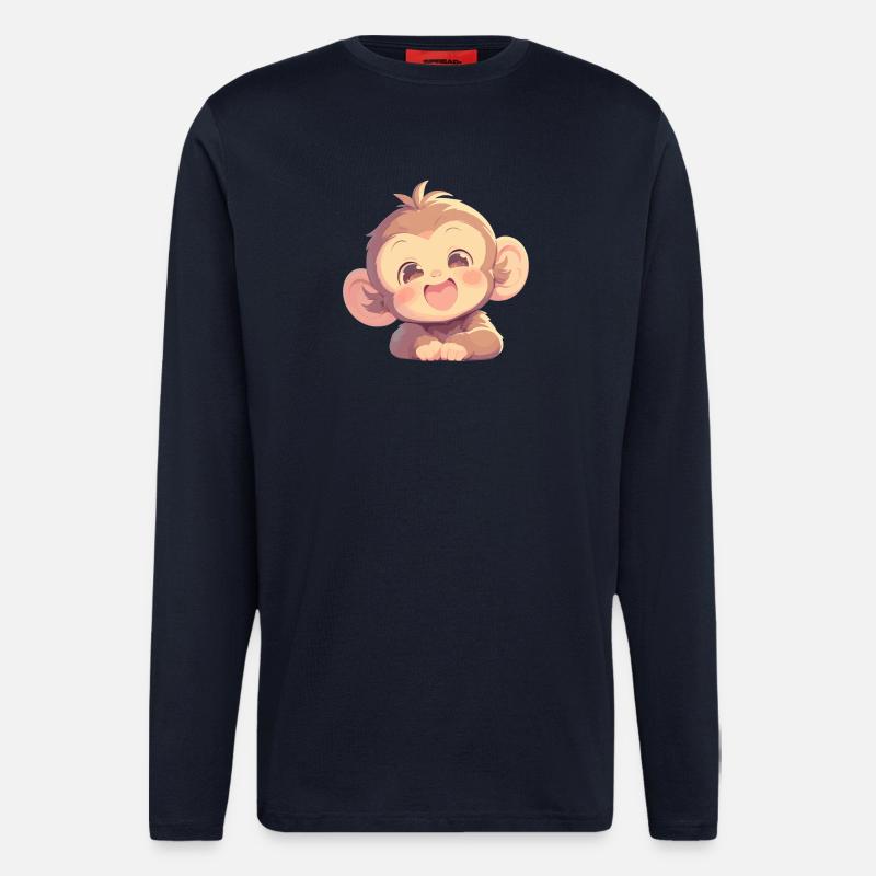 Macaque Macaque - Longsleeve - made by SPREAD  - DARK NAVY