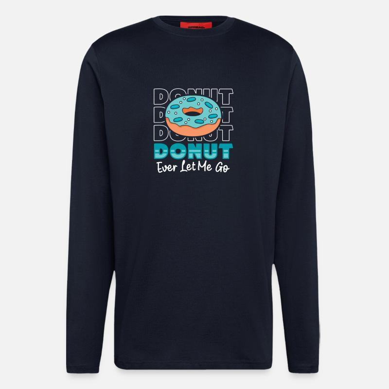 Restauration rapide en donuts - Manches longues bio décontracté fabriqué en UE - DARK NAVY