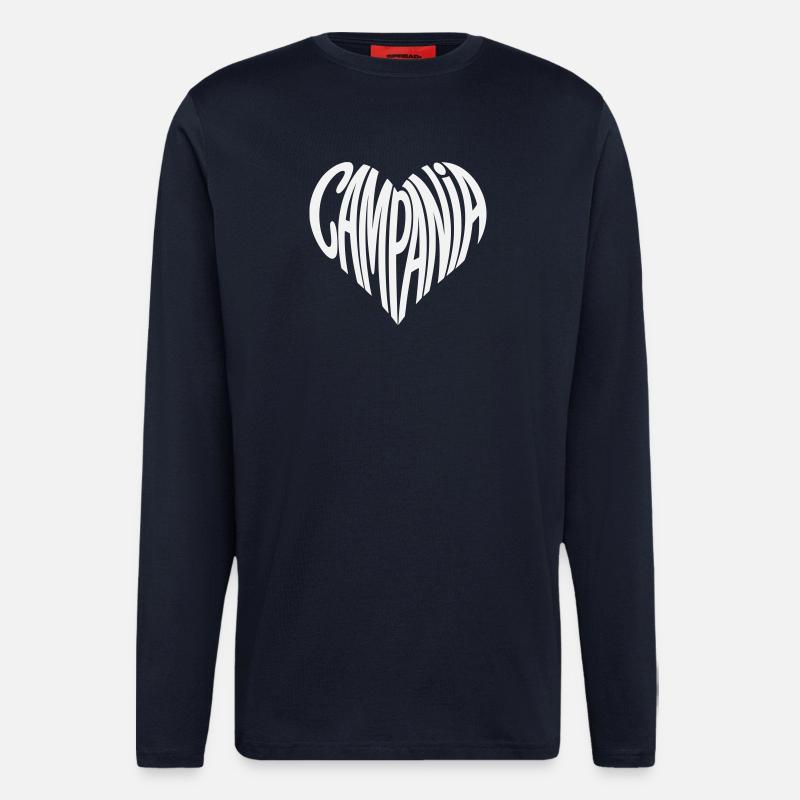 Campania Heart Typography - Longsleeve - made by SPREAD  - DARK NAVY