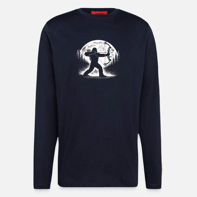 Bigfoot Bogenschießen - Langarmshirt - made by SPREAD - DARK NAVY