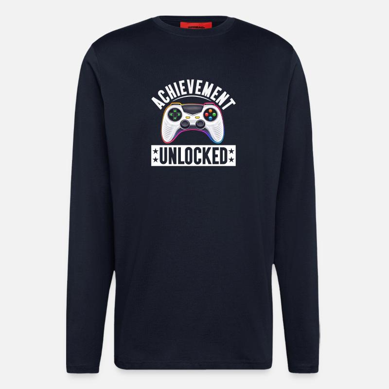 Gaming Gamer Videospiele Controller Zocken Zocker - Langarmshirt - made by SPREAD  - DARK NAVY