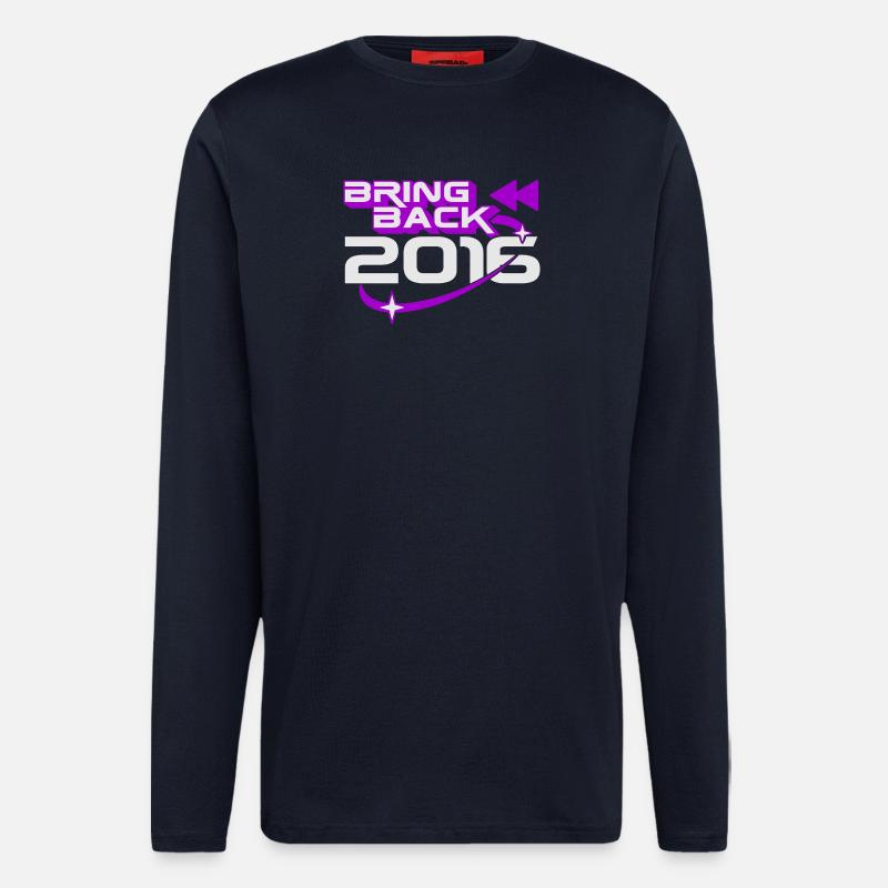 Bring 2016 Throwback Internet-Nostalgie zurück - Langarmshirt - made by SPREAD  - DARK NAVY