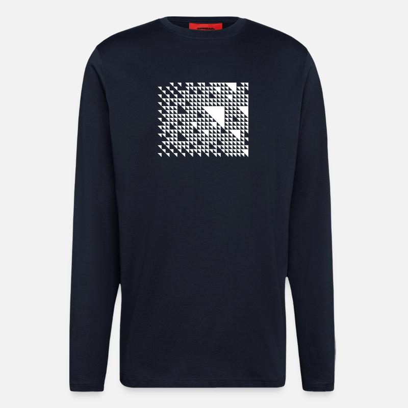 Triangular Mosaic Grid - Longsleeve - made by SPREAD  - DARK NAVY