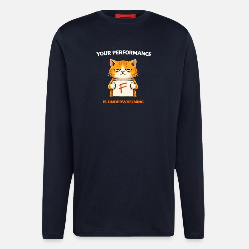 Underwhelming Cat Performance - Longsleeve - made by SPREAD  - DARK NAVY