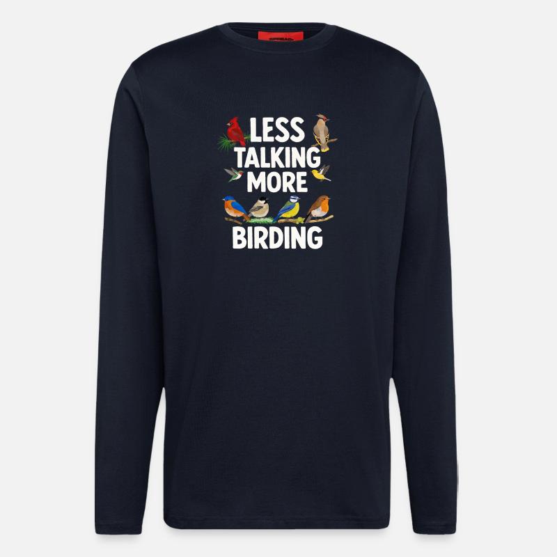Bird Watching Birding Bird Watcher Vogel-Nerd - Langarmshirt - made by SPREAD  - DARK NAVY