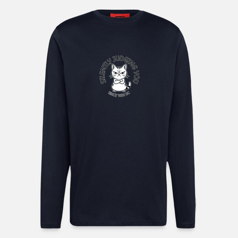 Katzenrichter seit 7500 v. Chr. - Langarmshirt - made by SPREAD  - DARK NAVY