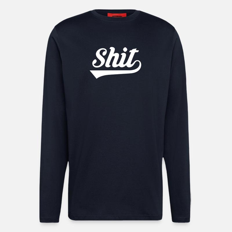 Scheiße Retro-Skript - Langarmshirt - made by SPREAD  - DARK NAVY