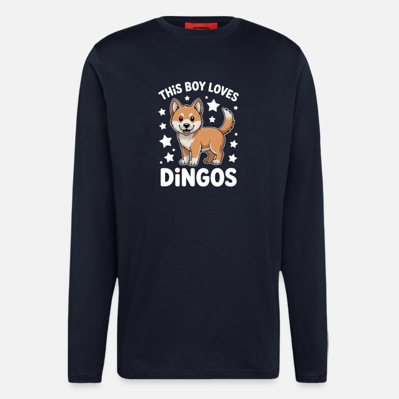 Dingo Sprüche Dingos Lustiges Dingo Geschenk - Langarmshirt - made by SPREAD  - DARK NAVY