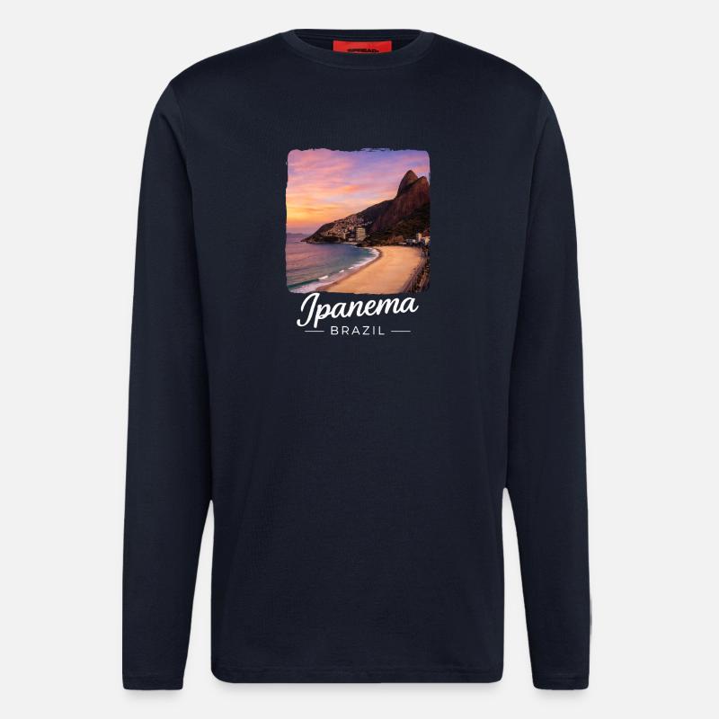 Ipanema Brasilien - Langarmshirt - made by SPREAD  - DARK NAVY