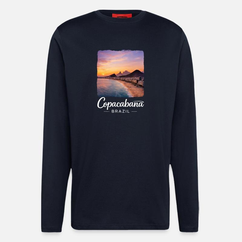 Copacabana Brazil Sunset Beach Magic - Longsleeve - made by SPREAD  - DARK NAVY