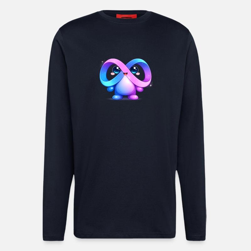 Cute Meta Infinity Mascot Sticker - Longsleeve - made by SPREAD  - DARK NAVY