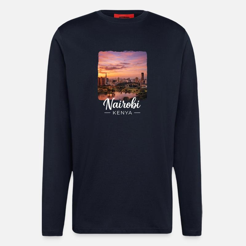 Nairobi Kenya - Langarmshirt - made by SPREAD - DARK NAVY