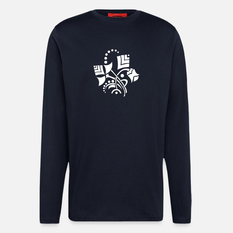 Deko-Blumen - Langarmshirt - made by SPREAD  - DARK NAVY