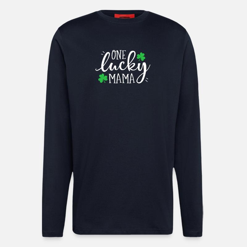 One Lucky Mama Clover Tee - Longsleeve - made by SPREAD  - DARK NAVY
