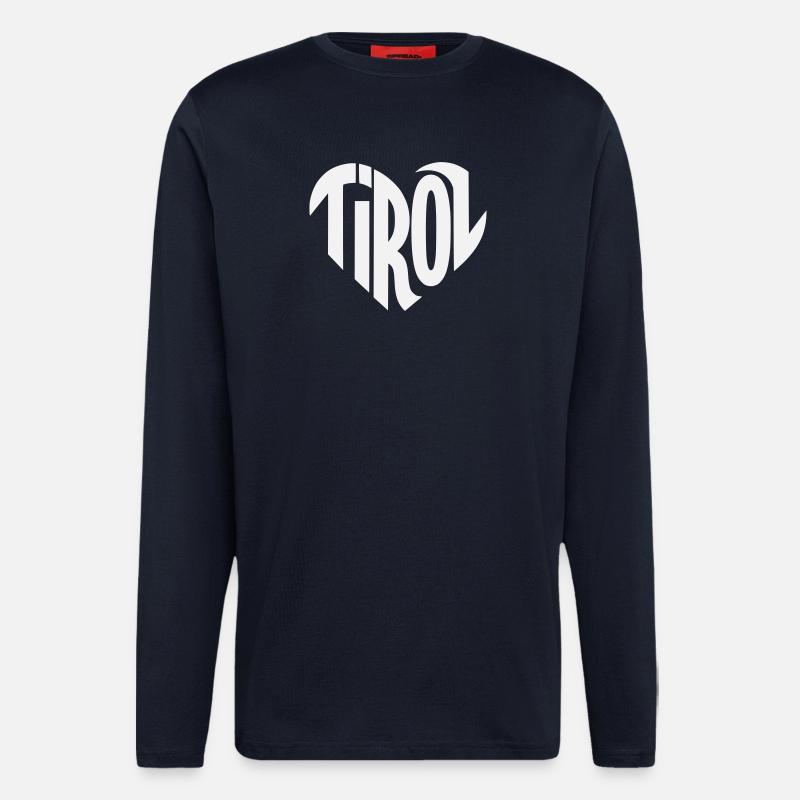 Tirol Heart Typography - Longsleeve - made by SPREAD  - DARK NAVY