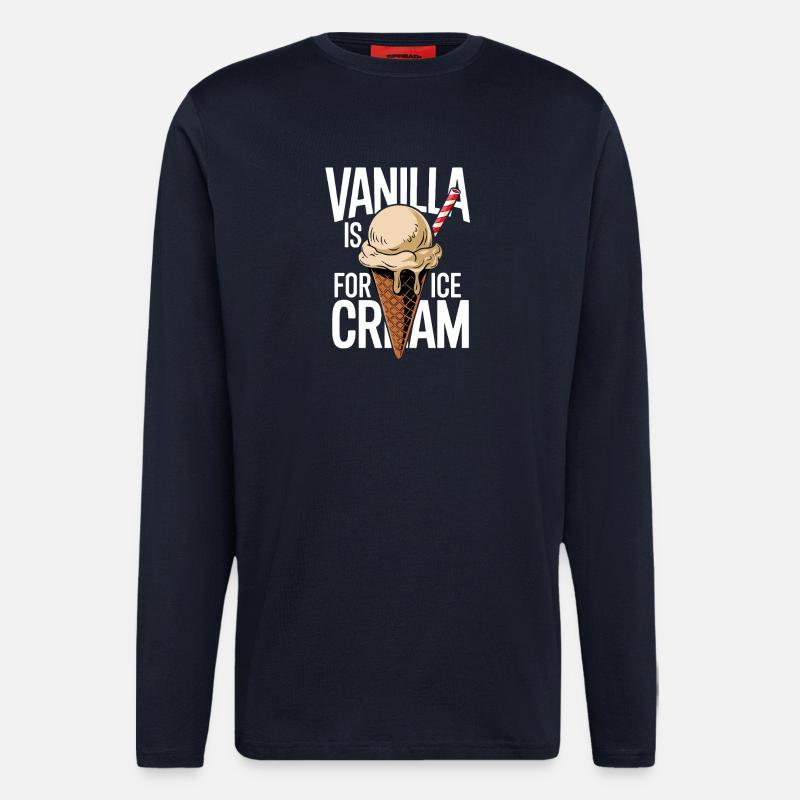 Vanille Eiscone im Kontrast - Longsleeve - made by SPREAD  - DARK NAVY