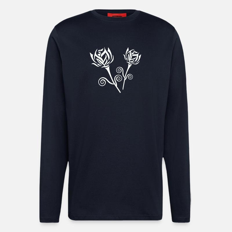 roses - Langarmshirt - made by SPREAD  - DARK NAVY