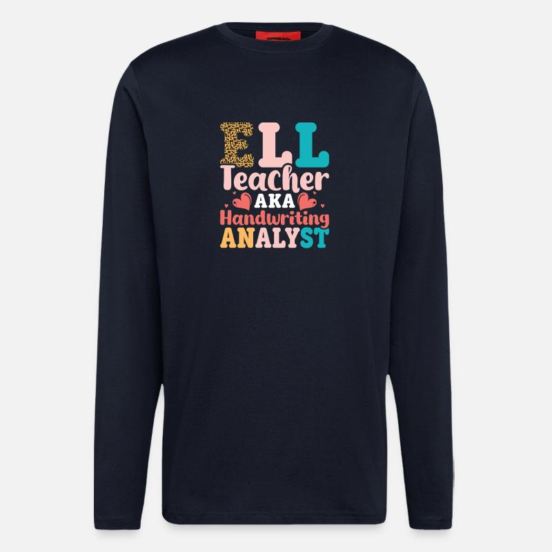 ELL-Lehrer englische Sprache - Langarmshirt - made by SPREAD  - DARK NAVY